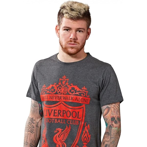 Liverpool Fc Authentic Men Charcoal Ynwa T-shirt Large - Officiell Club Merchandise M