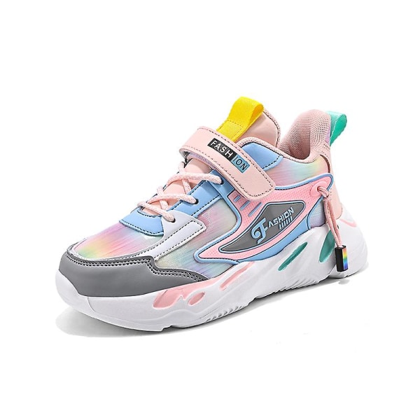 Sneakers för barn Löpning Tennis Skor Lättvikts Andas Sport Athletic 3Bj1876 Pink 26