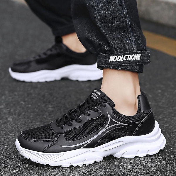 Löpning för herr Andas promenader Athletic Skor Mode Sneakers 3Bnk12 BlackWhite 41
