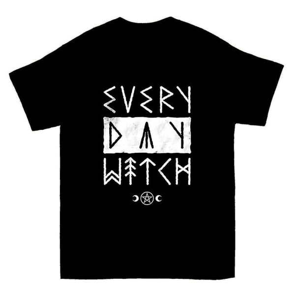 Every Day Witch Goth Runes T-shirt L