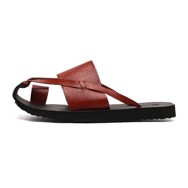 Strandtofflor för män Modesandaler Utomhus Halkfria inomhusskor 3B1908 Brown 44