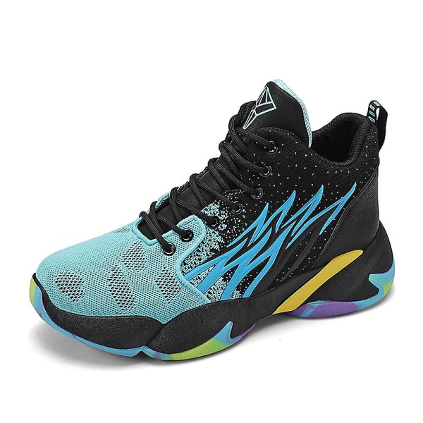 Basketskor för män Mode Halkfria sneakers Andas sportskor W27 BlackBlue 41