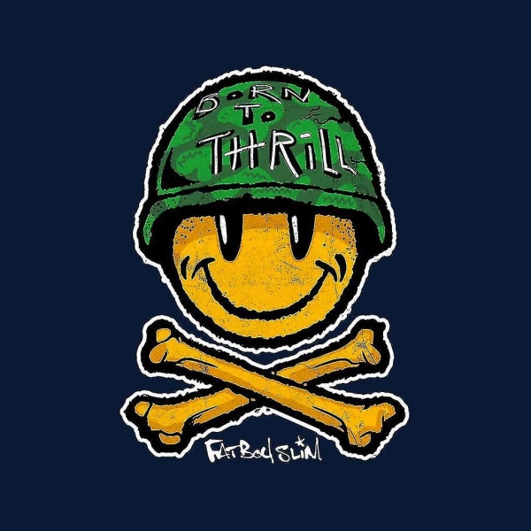 Fatboy Slim Born to Thrill Army Smiley And Crossbones T-shirt för barn L