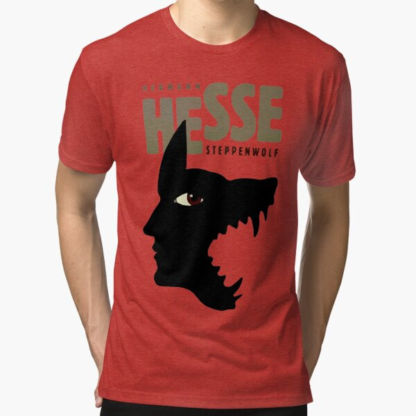 Hermann Hesse Tri-blend T-shirt Red L_Front