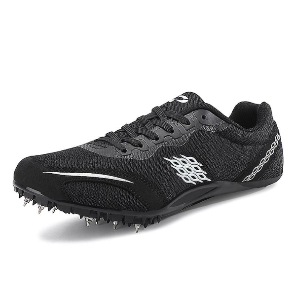 Friidrottsskor för män Spikes Track Race Hoppande Sneakers Professionell löpning Nail Spikes Skor Tj016 Black 40