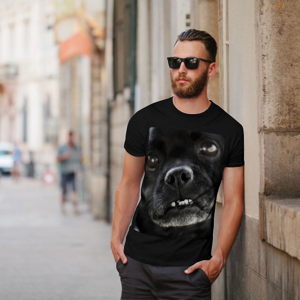 Hundfoto T-shirt för söta djur för män S