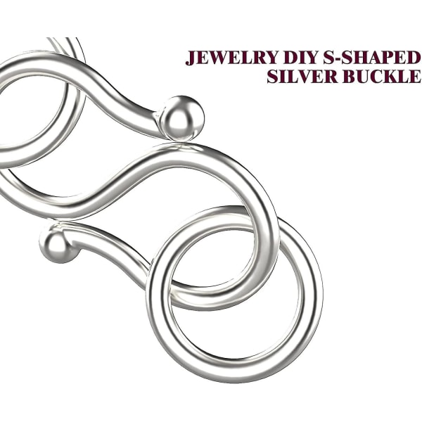 10 st Sterling Silver S+w Krok Ring Toggle Spännen Ändspännen för armband Halsband Smyckestillverkning