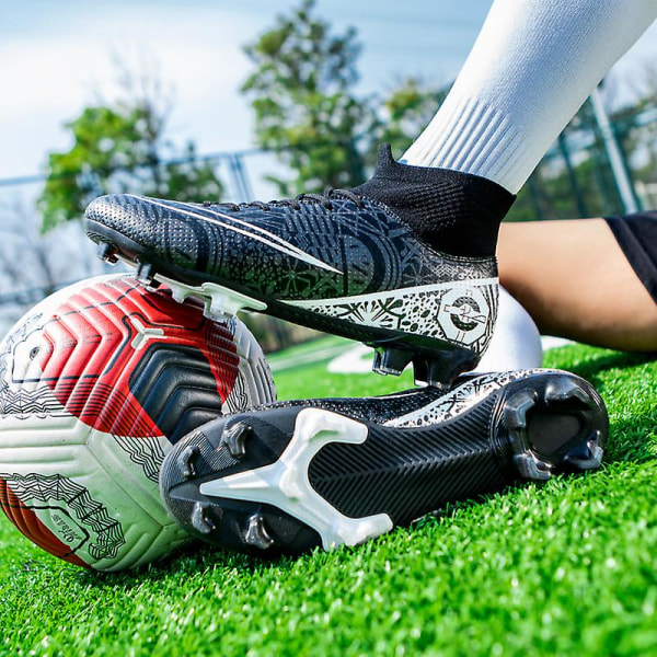 Fotbollsskor dam Spikes Fotbollsskor för ungdomar Stövlar Atletisk Sneaker 3C1101 Black 43
