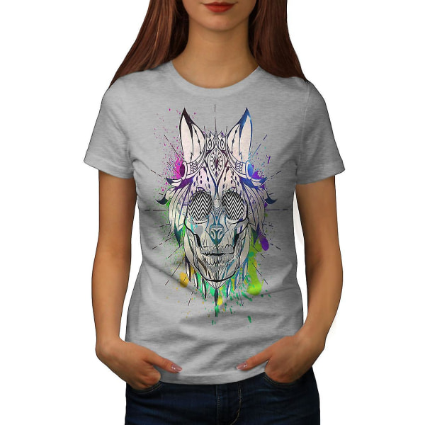 Tribal Funky Death Skull Women T-shirt S