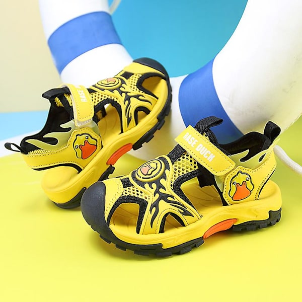 Barns strandtofflor Modesandaler Utomhus Halkfria inomhusskor 2Ca10 Yellow 34