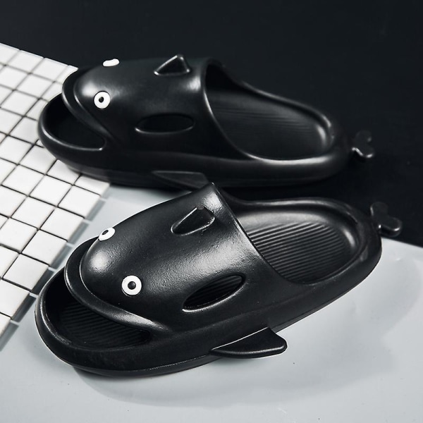 Män Kvinnor Strandtofflor Mode Sandaler Utomhus Halkfria inomhusskor 5001 Black 44-45