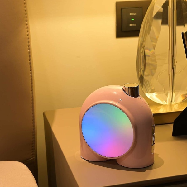 Divoom Planet-10 - Trådlös Smart Bordslampa, Programmerbar Mood Light med RGB LED, Rosa