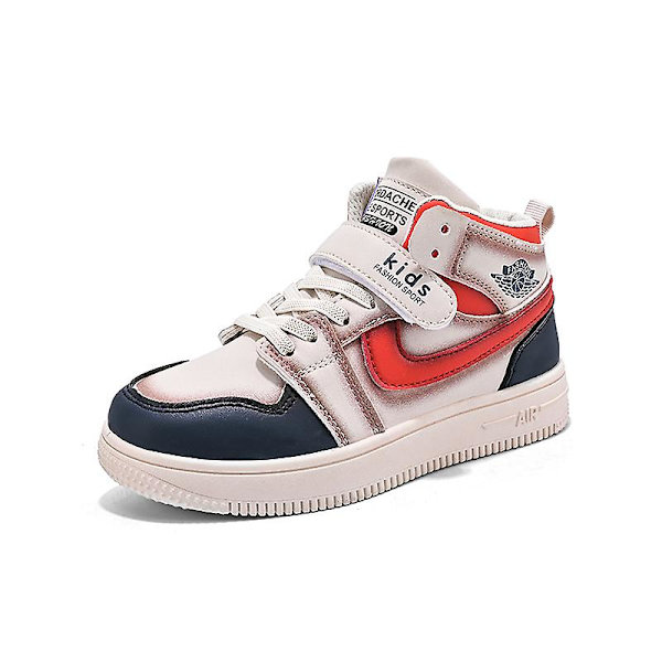 Barn Sneakers Andas Pojkar Flickor Skateboard Skor Löparskor T36 Red 34