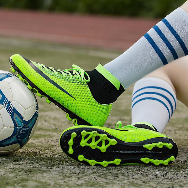 Fotbollsskor för män Spikes Fotbollsskor för ungdomar Ankelstövlar Athletic Sneaker 3C32736G Green 40
