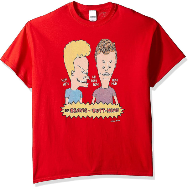 Beavis and Butt-head kortärmad t-shirt för män 4X-Large