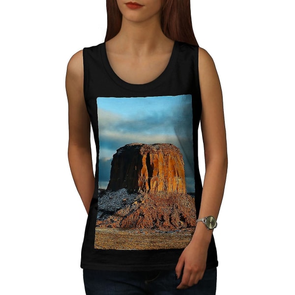 Rock Desert Photo Nature Women Blacktank Top XXL