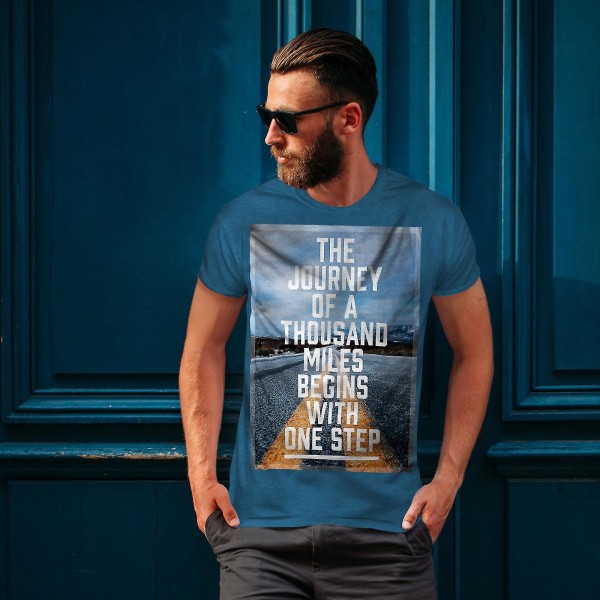 Motivation Citat Mode Män Royal T-shirt 3XL