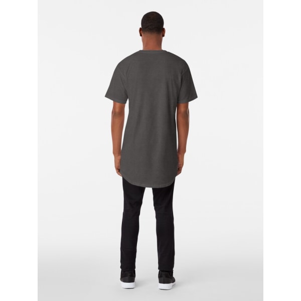 Magisk blå kattunge med cap och cape Lång T-shirt Charcoal Heather M_Front