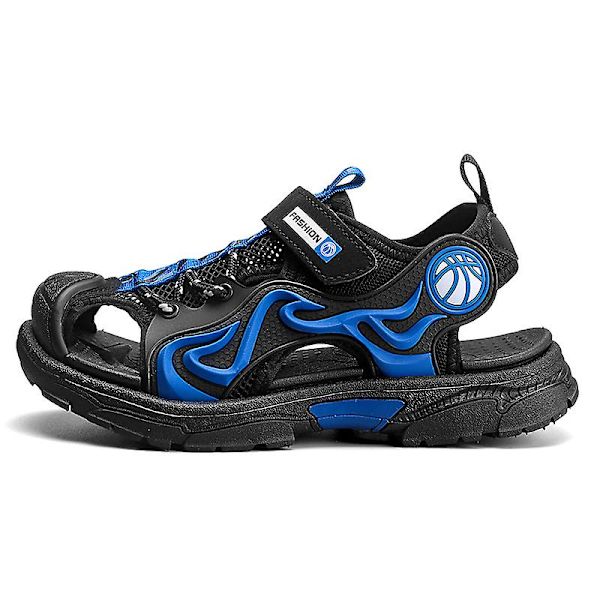 Strandtofflor för barn Modesandaler Halkfria inomhusskor utomhus 8808 BlackBlue 34