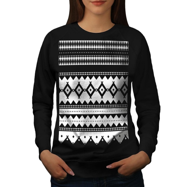 Svartvit kvinnor Blacksweatshirt S