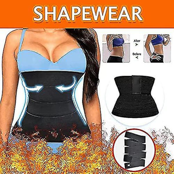 Invisible Wrap Waist Trainer Tejp Snatch Me Up Bandage Kvinnor Bantning Bälte Omlott Bälte Bastu Trimmer Bälte Khaki 4M