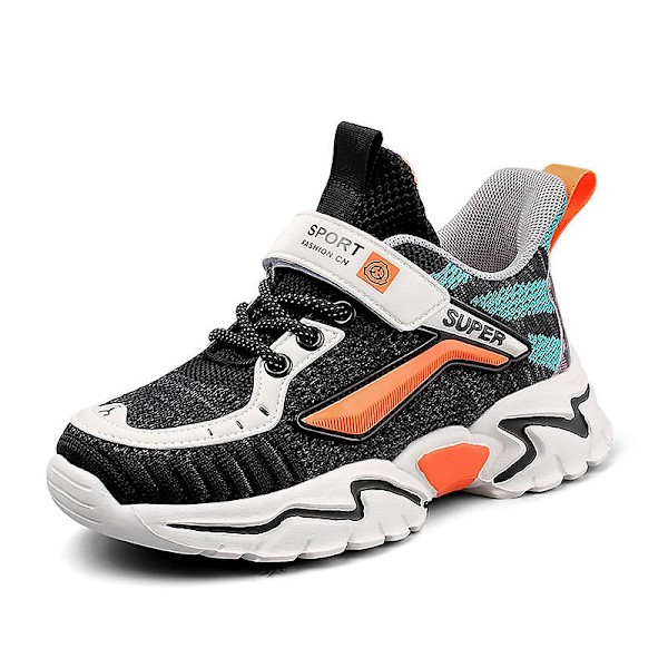 Barnsneakers Andas löparskor Mode Sportskor Fr9109 BlackOrange 34