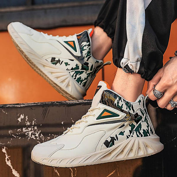 Basketskor för män Mode Dam Sneakers Andas Sportskor 3Ad81 Beige 44