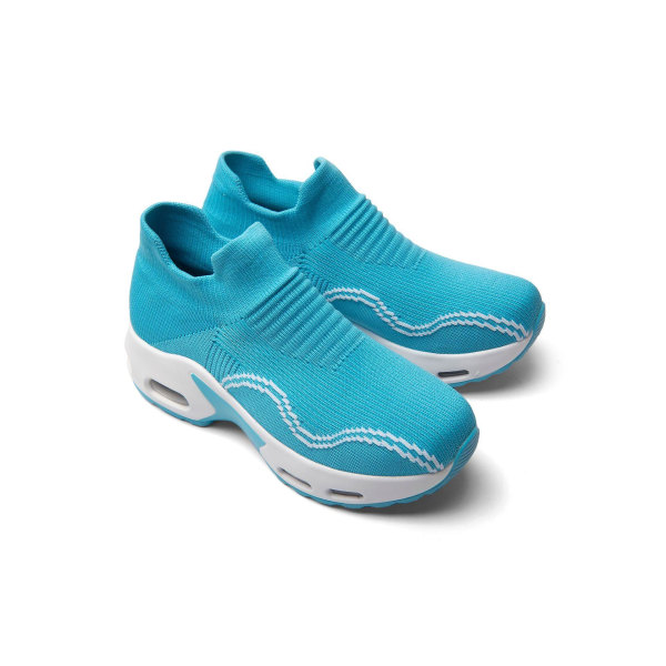 Dampromenadskor Slip-on - Sock Sneakers Dam Omvårdnad Arbete Luftkudde Mesh Casual joggingskor Blue EU 41
