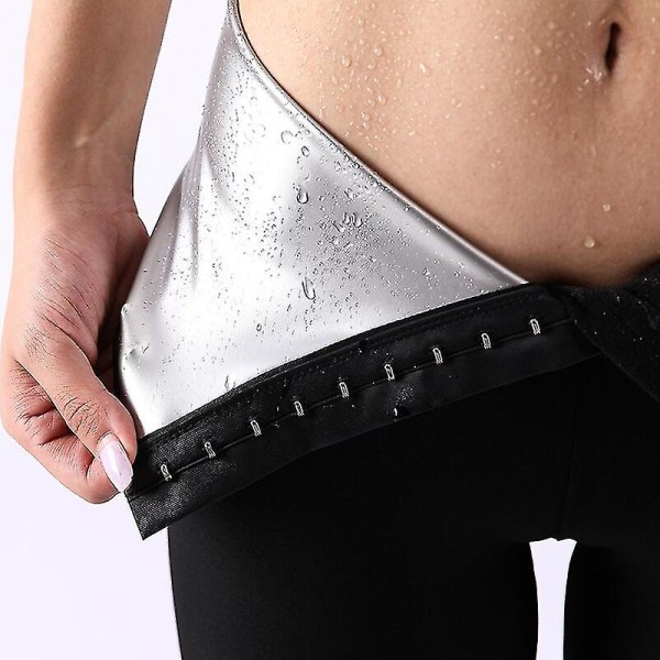 Nya Svett Bastu Byxor Kroppsformare Viktminskning Bantningsbyxor Dam Waist trainer Mage Hot Thermo Sweat Leggings Fitness Träning,01 Asian size L