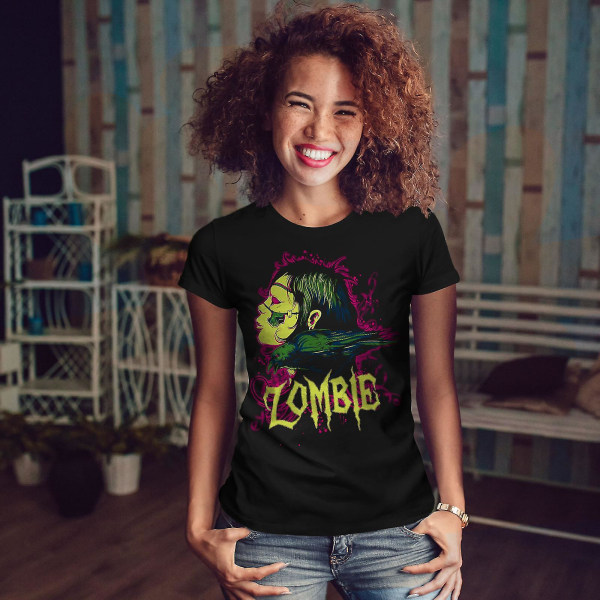 Crow Death Skull Women T-shirt L