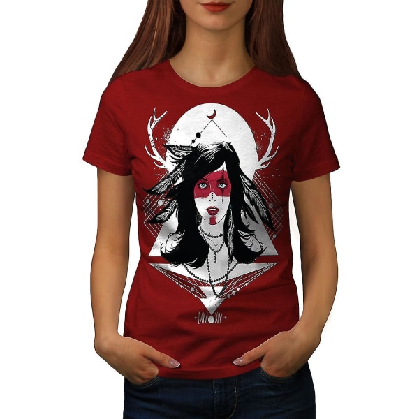 Girl Nature Face Mode Kvinnor Röd-skjorta 3XL