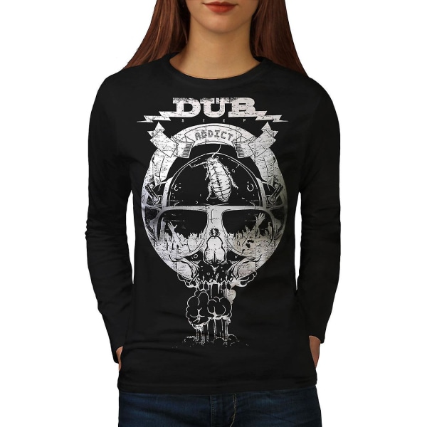 Dub Addicted Dead Women Blacklong Sleeve T-shirt XXL