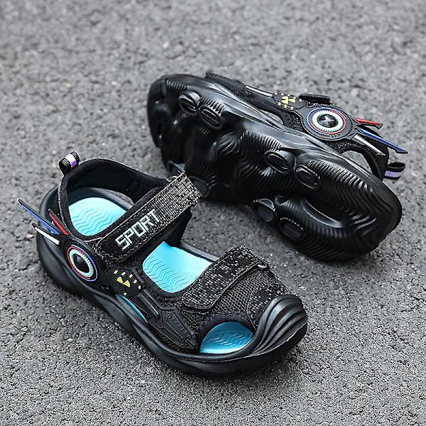 Barns strandtofflor Modesandaler Utomhus Halkfria inomhusskor 2101-3 Black 34