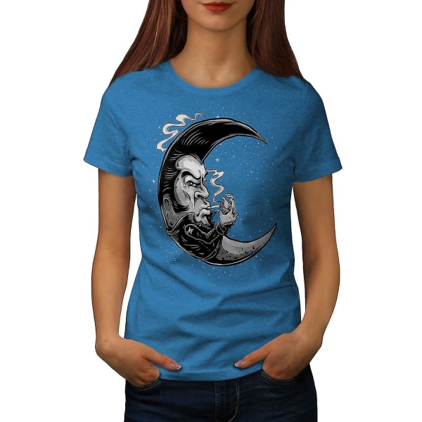 Rökande Moon Cosmos Dam Royal Bluet-shirt XXL