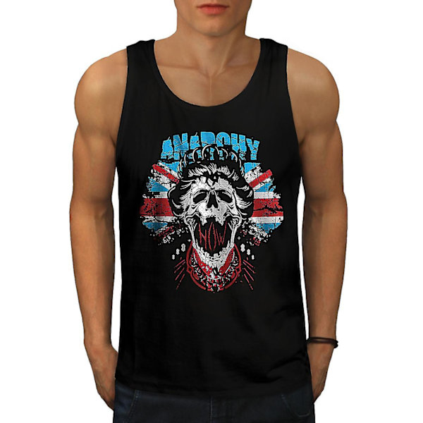 Anarchy Skull Flag Uk Men Linne XXL