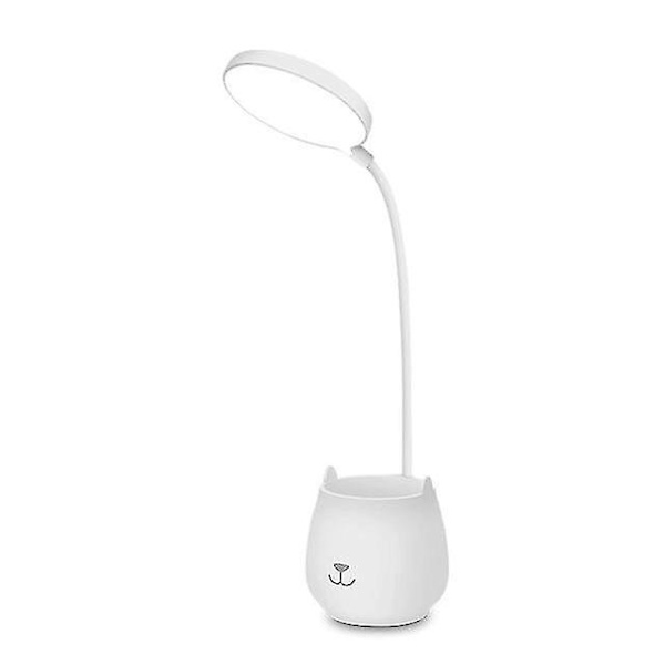 Bordslampa Led-ljus Ögonskydd Dimbar Touch USB laddning Skrivbordslampa (plug-in version)