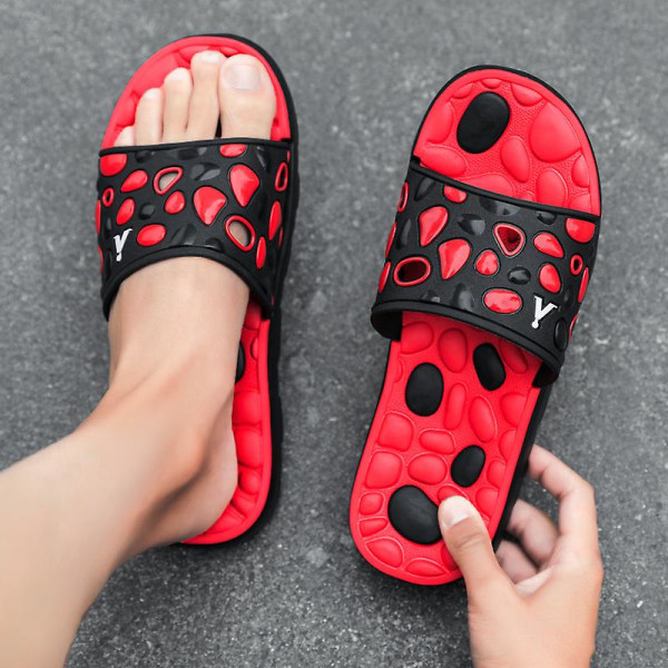 Herrskor Massagesula Mjuk Mjuk utomhustofflor Fr260-1 Red 42