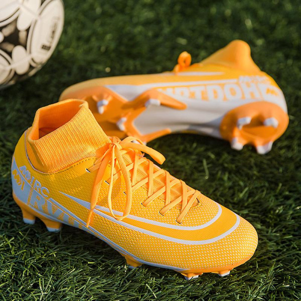 Fotbollsskor för herr, halkfria fotbollsskor, Gräs Fotbollssneakers Yj8508 Yellow 45