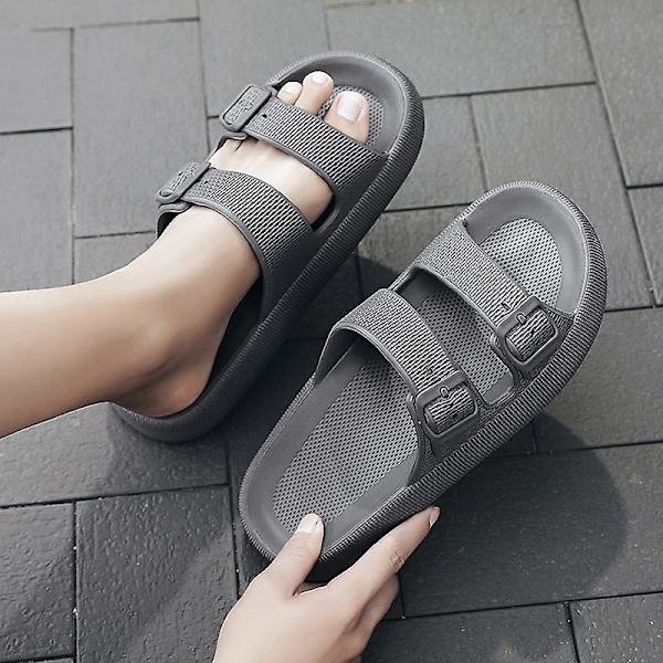 Herrsandaler Halkfria strandskor Modetofflor Fr2885 Gray 41