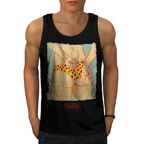 Sport Volleybal är sexiga män Blacktank Top XXL