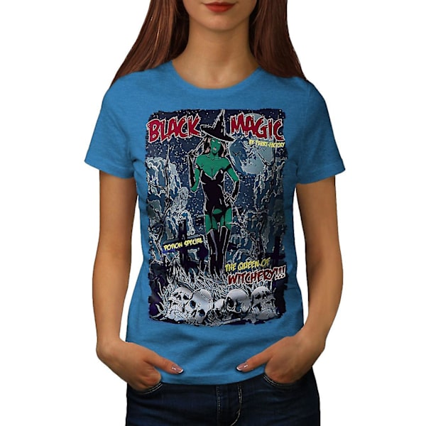 Magic flicka Häxa Kvinnor Royal Bluet-shirt M