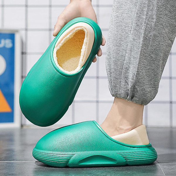 Män Kvinnor Bomulttofflor Modesandaler Utomhus Halkfria Inomhusskor Yj5750 Green 39-40