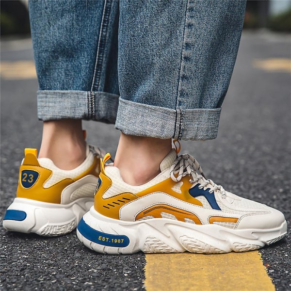 Herrsneakers Andas löparskor Mode Sportskor 3Abk2053 Beige 41
