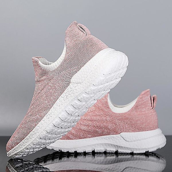 Herr Fly Weaving Sneakers Andas löparskor Mode Sportskor 3Af8026 Pink 41