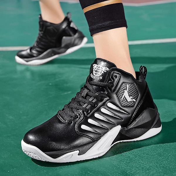 Basketskor för män Aldult Bekväma Sneakers Utomhussportskor 3B9136 Black 42