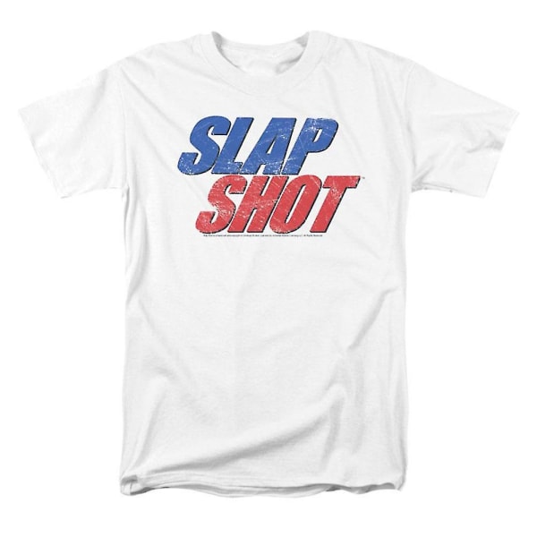 Slap Shot Blå & Röd Logotyp T-shirt S