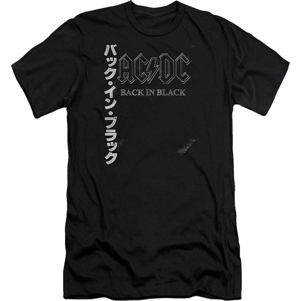 Japansk tillbaka i svart ACDC-skjorta XXL