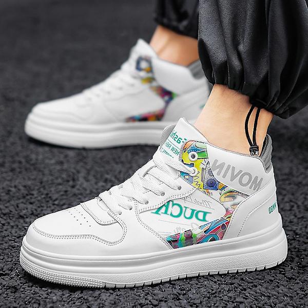 Sneakers för män High-Top Mode High-Top Casual Shoes 2C8922 Green 41