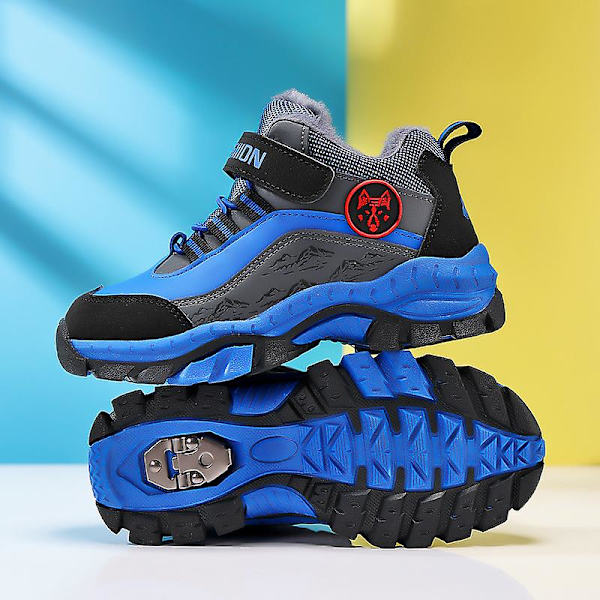 Pojkar Flicksneakers Andas löparskor Barn Vinter bomullsskor 558 Blue 32