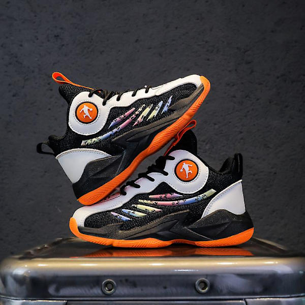 Barn Pojkar Flickor Sneakers Andas löparskor Mode Sportskor 3As800 Black 32